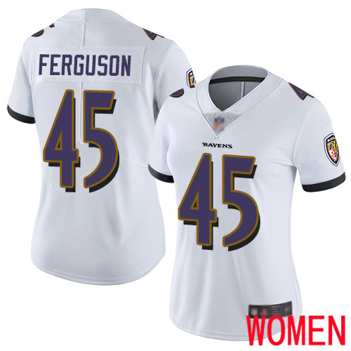 Baltimore Ravens Limited White Women Jaylon Ferguson Road Jersey NFL Football #45 Vapor Untouchable